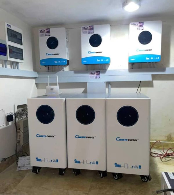 C-worth 60KWH lithium batteries on 36KVA Hybrid inverter - AGE-SOLAR ...